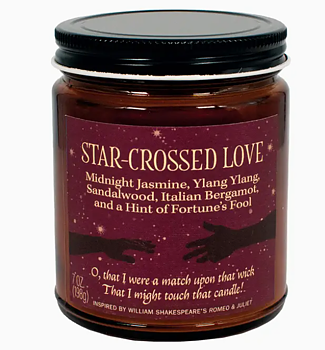 Scented Jar Candle : Star Crossed Lovers Romeo & Juliet  - Doftljus i glasburk (Jasmine, Ylang ylang, sandelträ och bergamott )