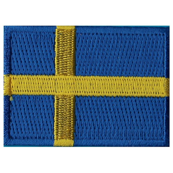 Tygmärke - Broderad Svensk flagga 5 cm