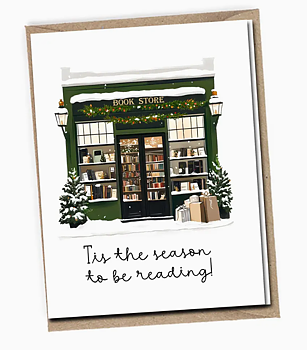 Bookish Holiday : Tis the Season to be Reading - Kort med kuvert 