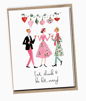 Bookish Holiday : Eat, Drink & Be Literary - Kort med kuvert 