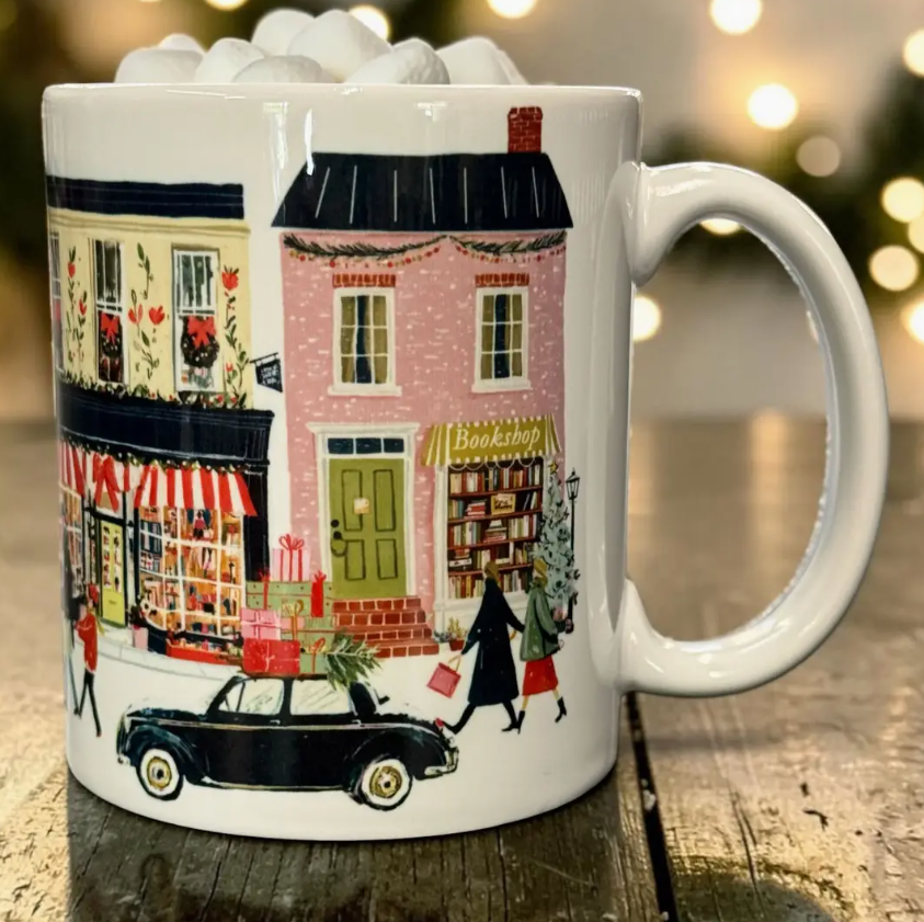 Bookish Holiday : Festive Holiday Town Mug - Mugg 35 cl - 5