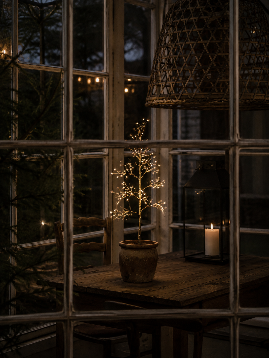 LED tree with branches for outdoor use Champagne 70 cm – 140 lights - 2