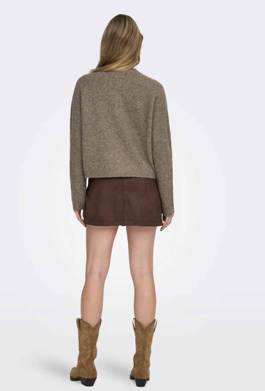 Only Piemonte LS Cardigan Walnut Melange - 3