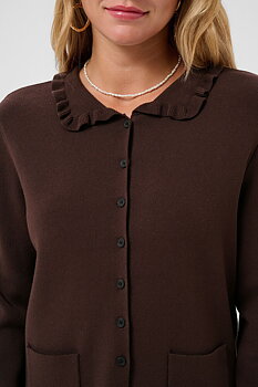 Cream Dela Cardigan Java Brown