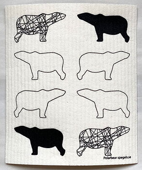 Dishcloth Polar bear, black