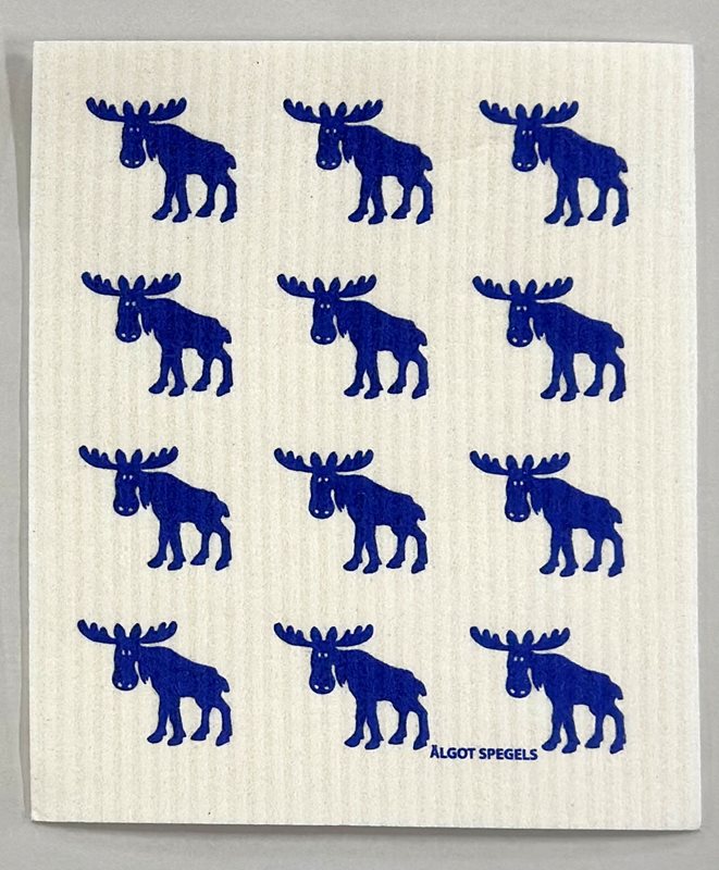 Dishcloth Elk / Moose 12, blue