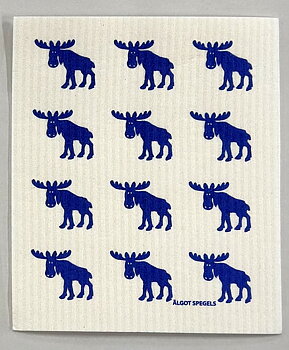 Dishcloth Elk / Moose 12, blue