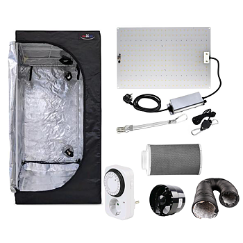 Komplett Odlingstält 90x90x160 cm – 120W LED Växtbelysning & Ventilation