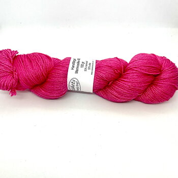Handfärgat Merinosilke 400  Cerise