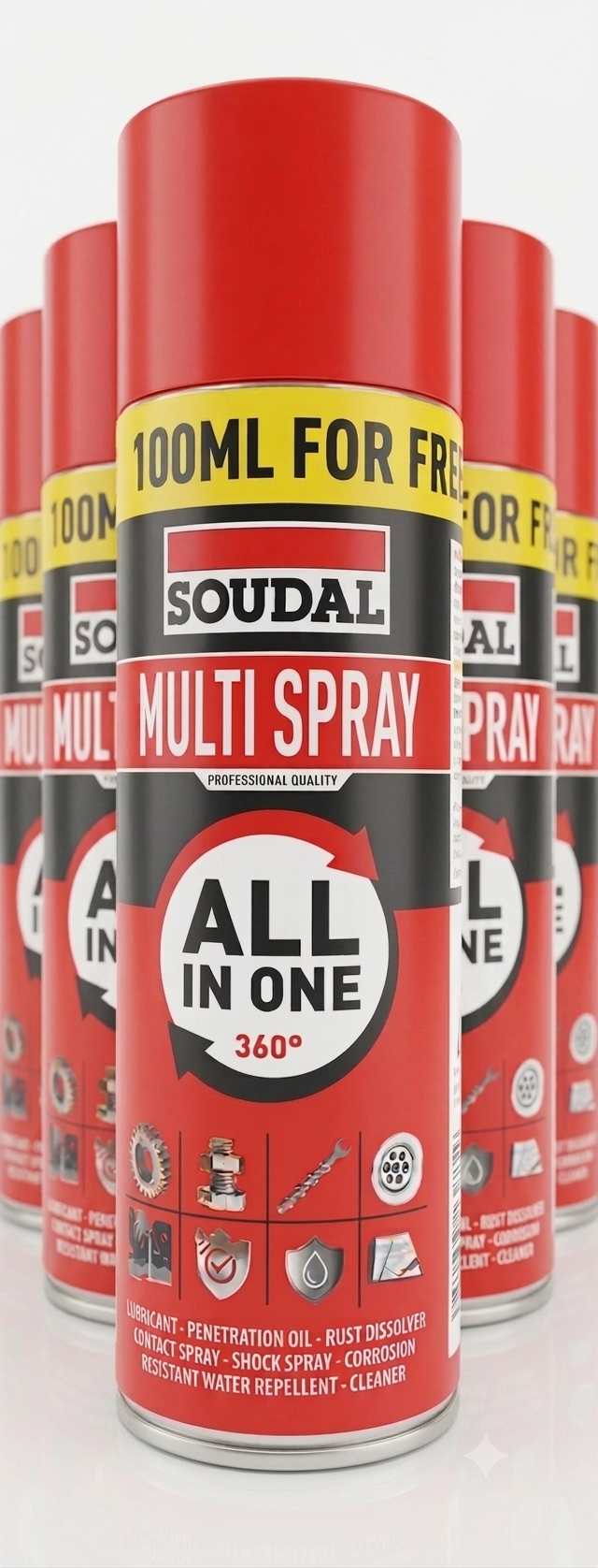 6 X 500ML SOUDAL MULTISPRAY