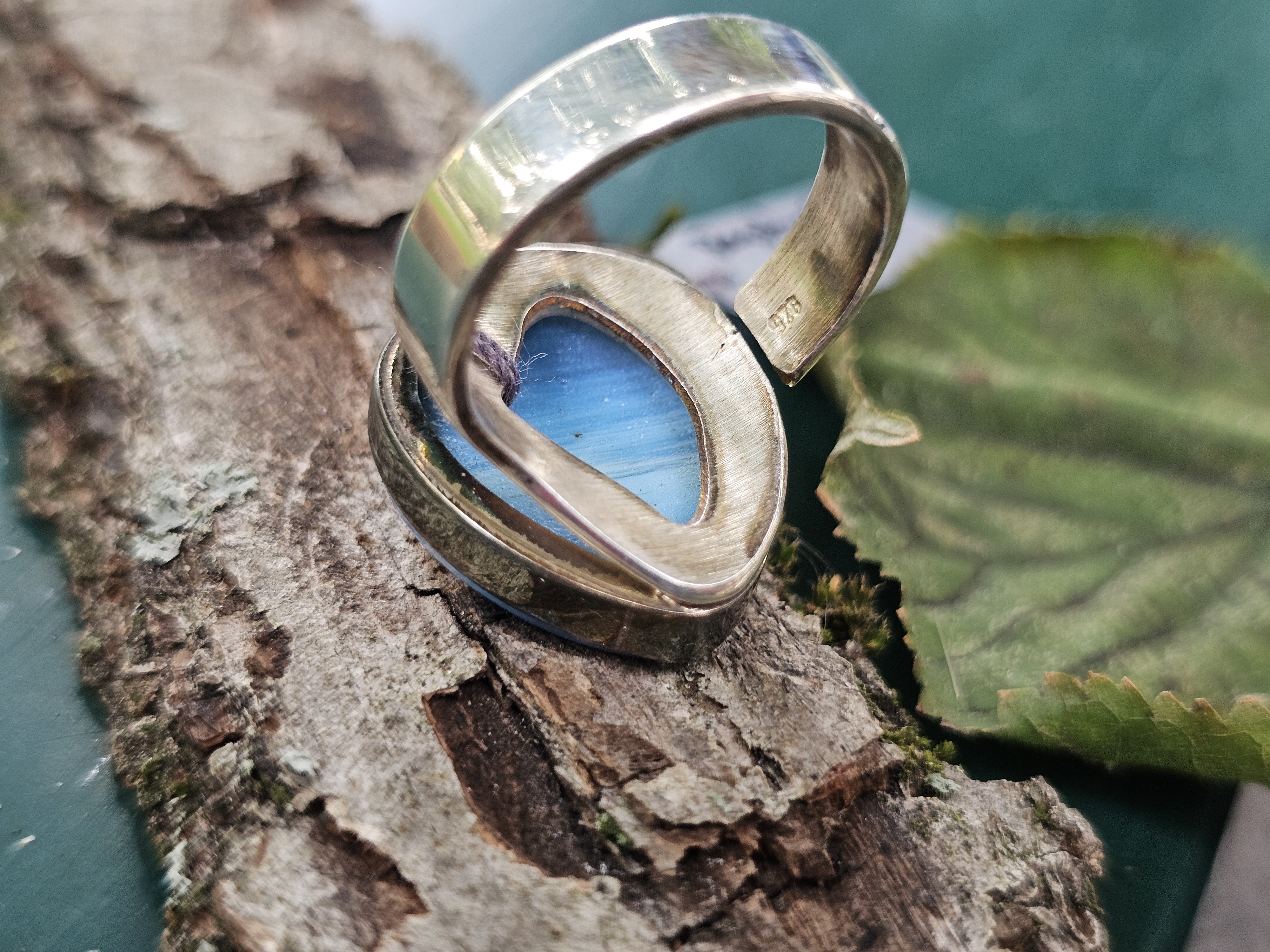 Bergslagsslagg, ring 925-silver - 2