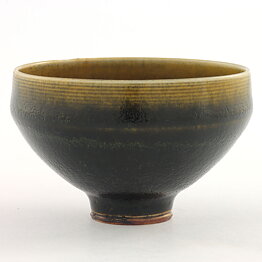 Berndt Friberg (1964) Unique Brown/Yellow Bowl 6 cm