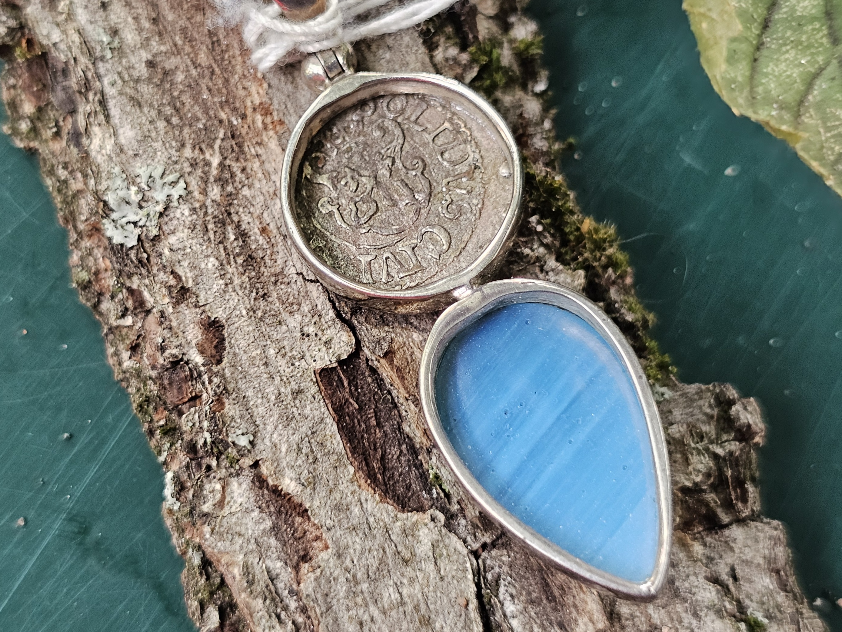 Bergslag slag and coins, pendant, 925 sterling silver - 2