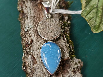 Bergslag slag and coins, pendant, 925 sterling silver