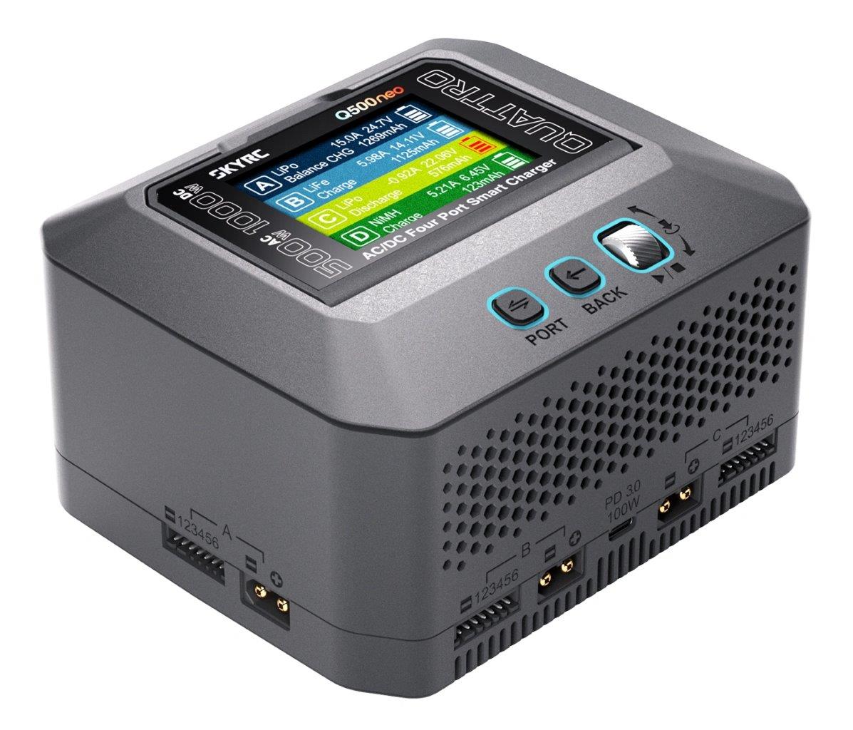 SkyRC Q500neo Quattro Laddare 1-6S 1000W AC&DC - 2
