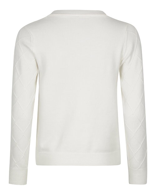 Jumper pärlor & rutmönster offwhite - 2