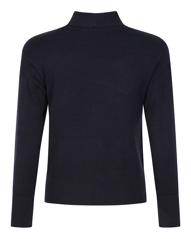 Jumper med knutkrage marinblå