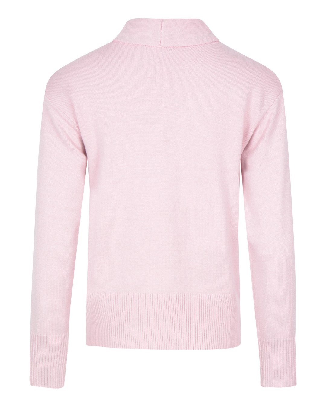 Jumper med knutkrage ljusrosa - 2