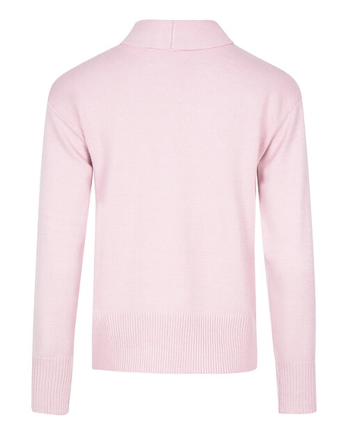 Jumper med knutkrage ljusrosa - 2