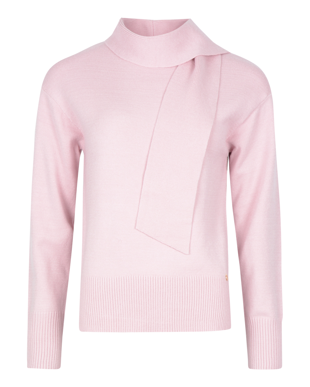 Jumper med knutkrage ljusrosa - 3