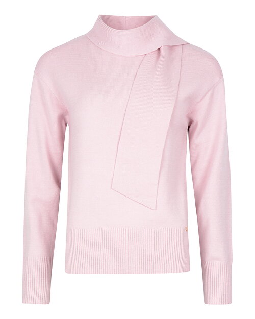 Jumper med knutkrage ljusrosa - 3