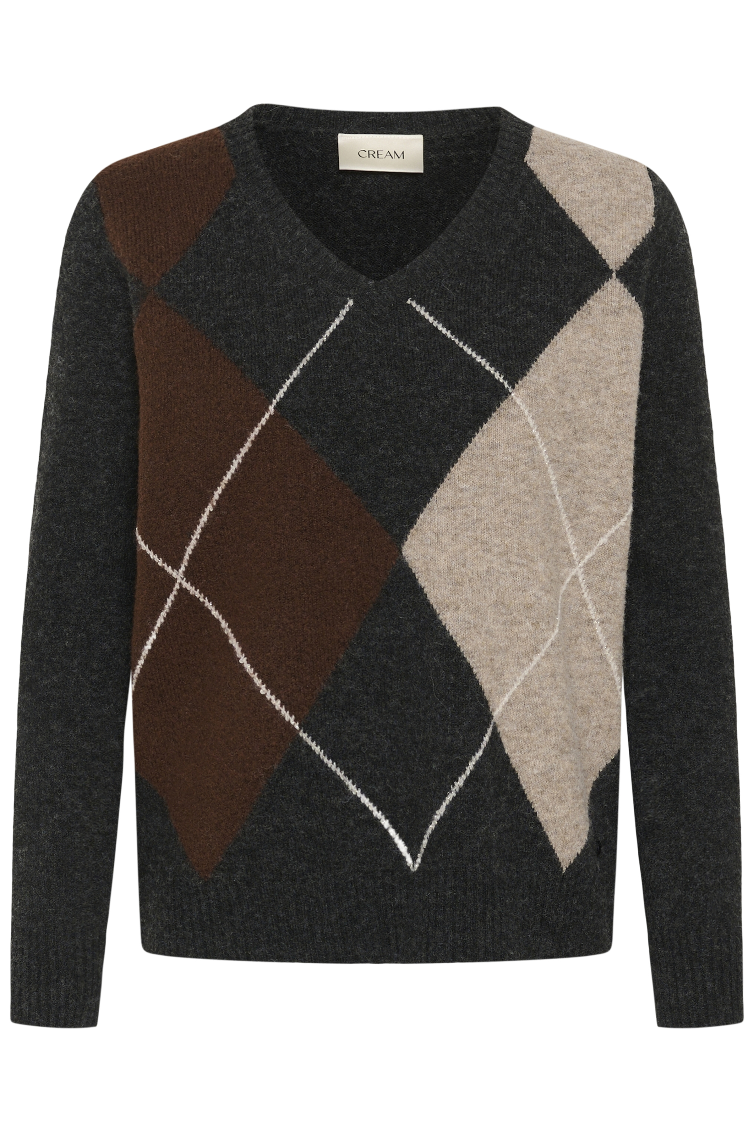 CRHope Knit Pullover Stickad Tröja med Argylemönster - 7