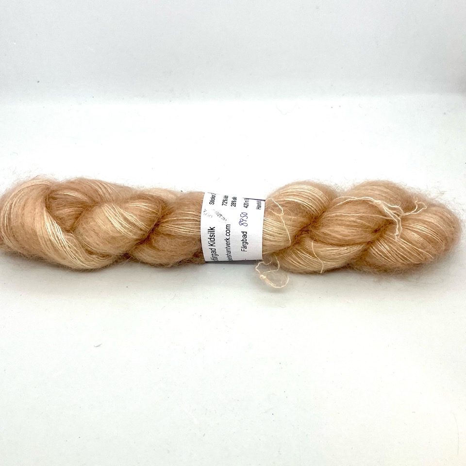 Handfärgad Kidsilk  beige - 2