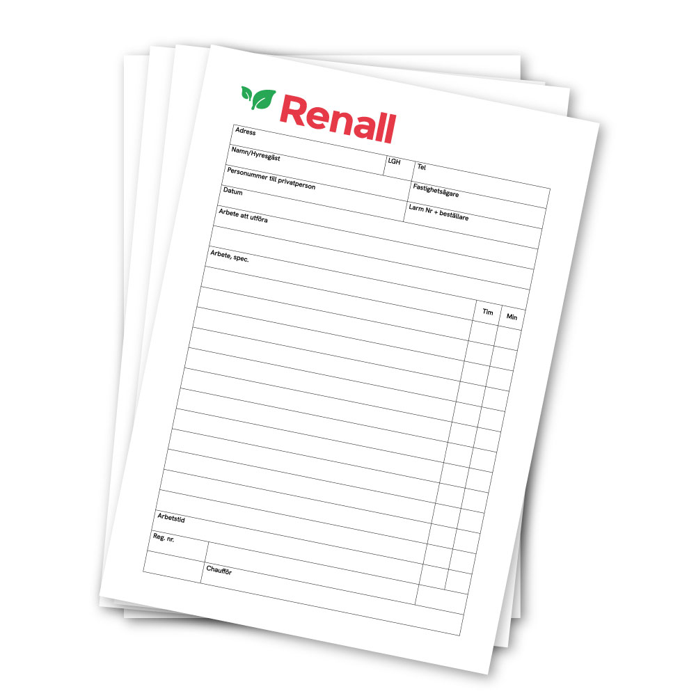 Jourrapports block - 100-pack