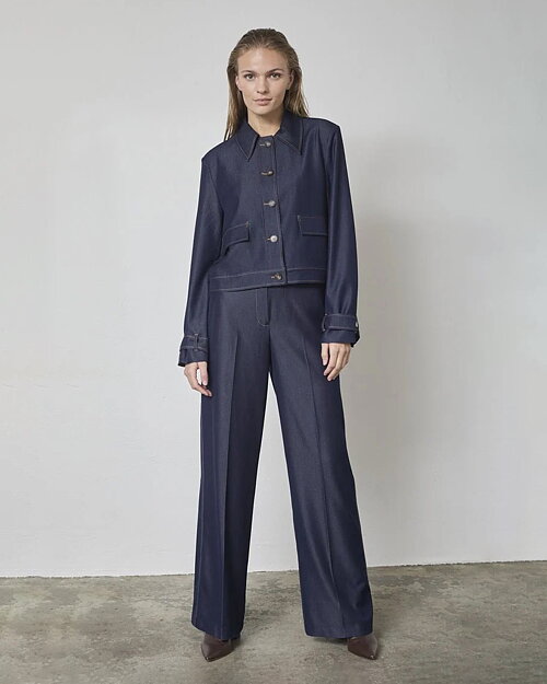 Jeansjacka Terry tunn mörk denim - 4