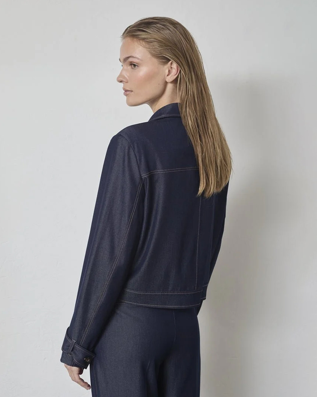 Jeansjacka Terry tunn mörk denim - 2