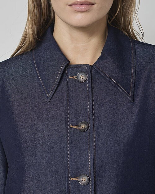 Jeansjacka Terry tunn mörk denim - 3