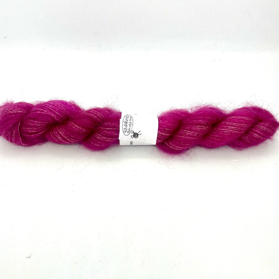 Handfärgad Kidsilk  mörk cerise - 3