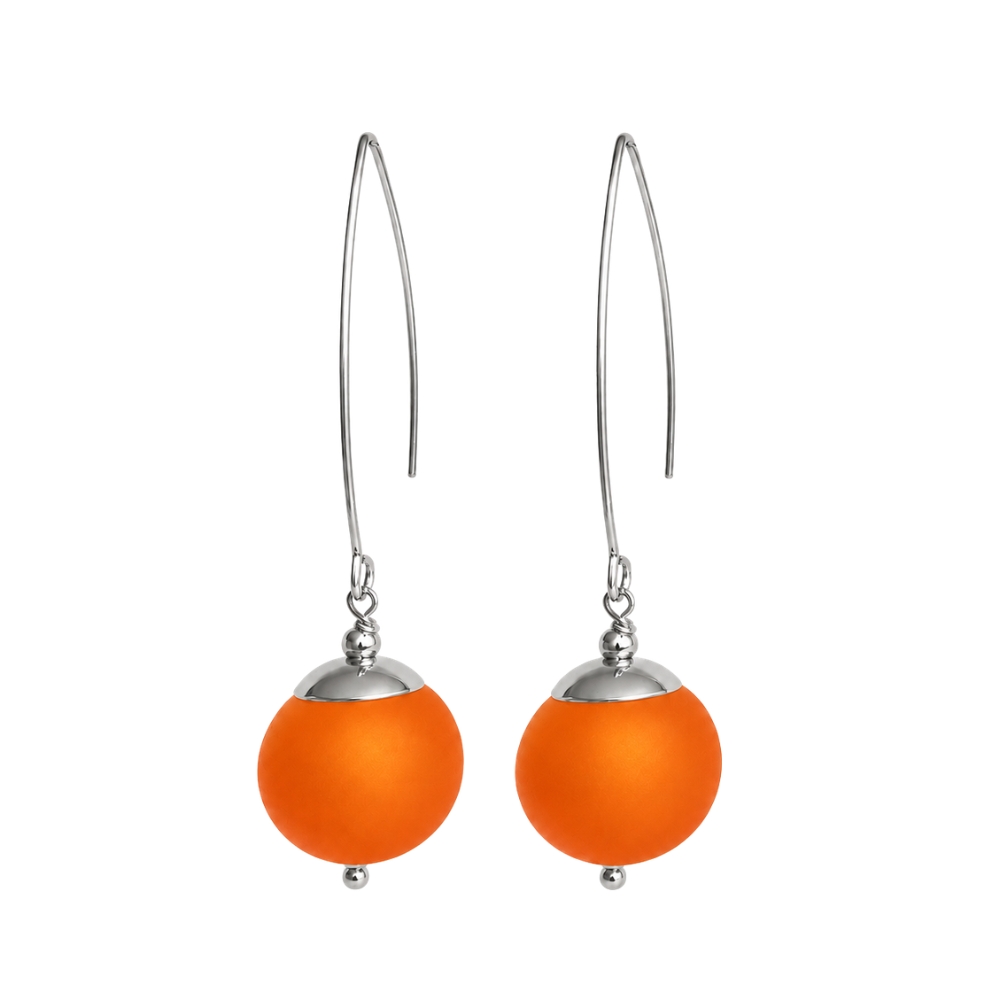 IAMLUND Boll örhänge orange stål