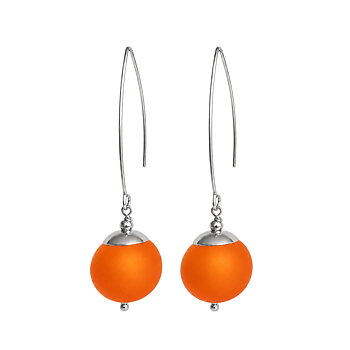 IAMLUND Boll örhänge orange stål