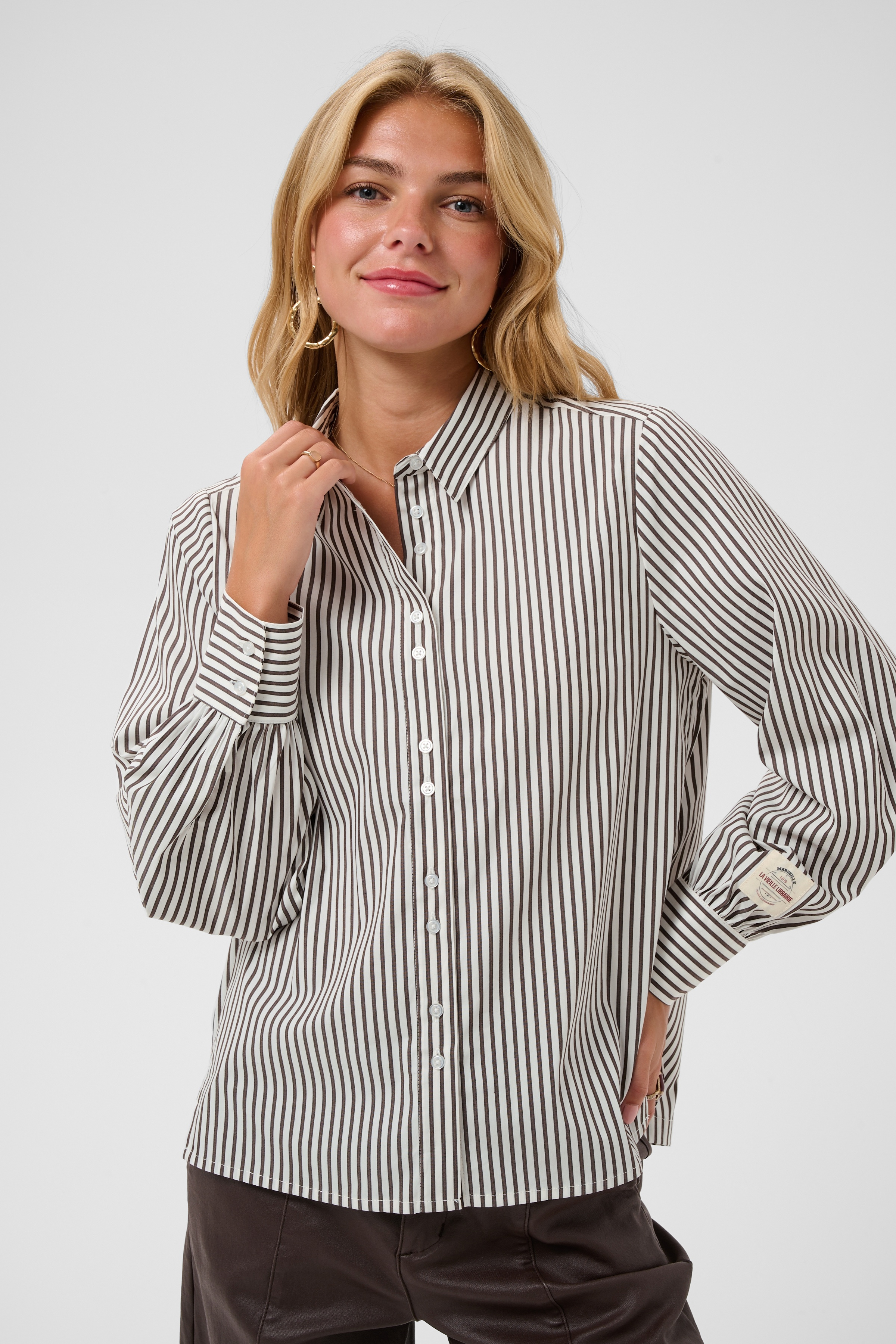 CRMira Striped Shirt Java Stripe Randig Skjorta - 6