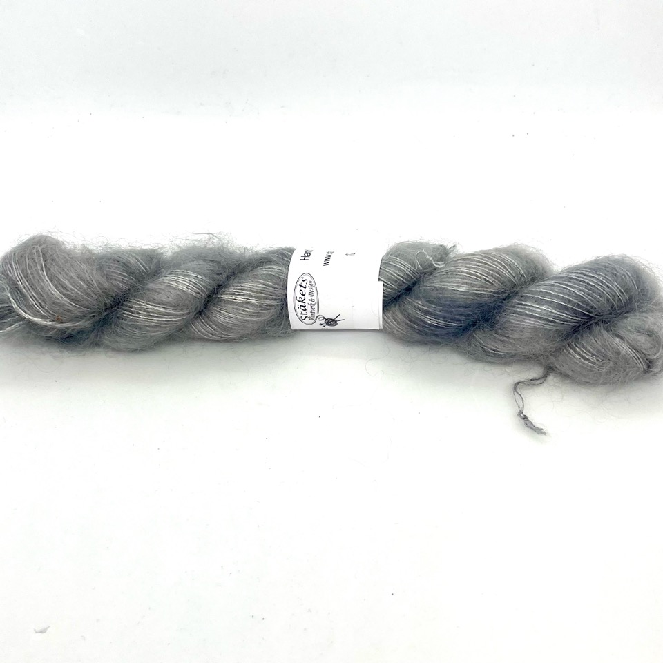Handfärgad Kidsilk  grå - 4
