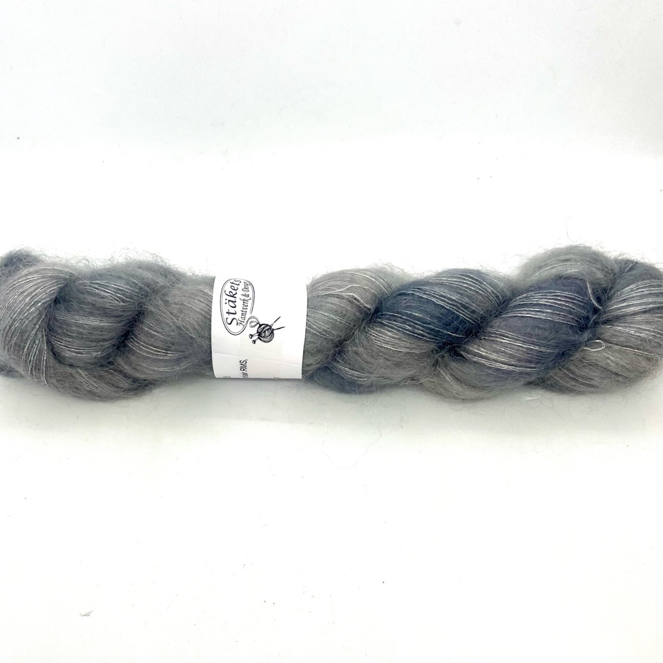 Handfärgad Kidsilk  grå - 2