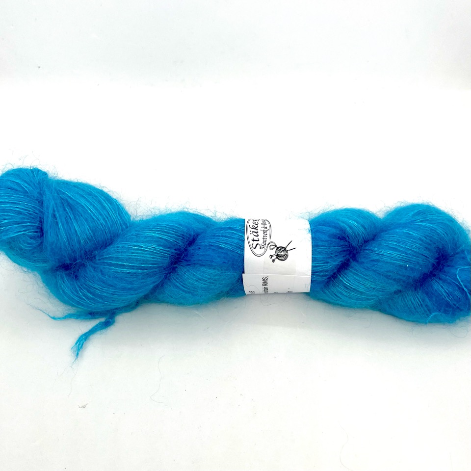 Handfärgad Kidsilk  turkos - 2