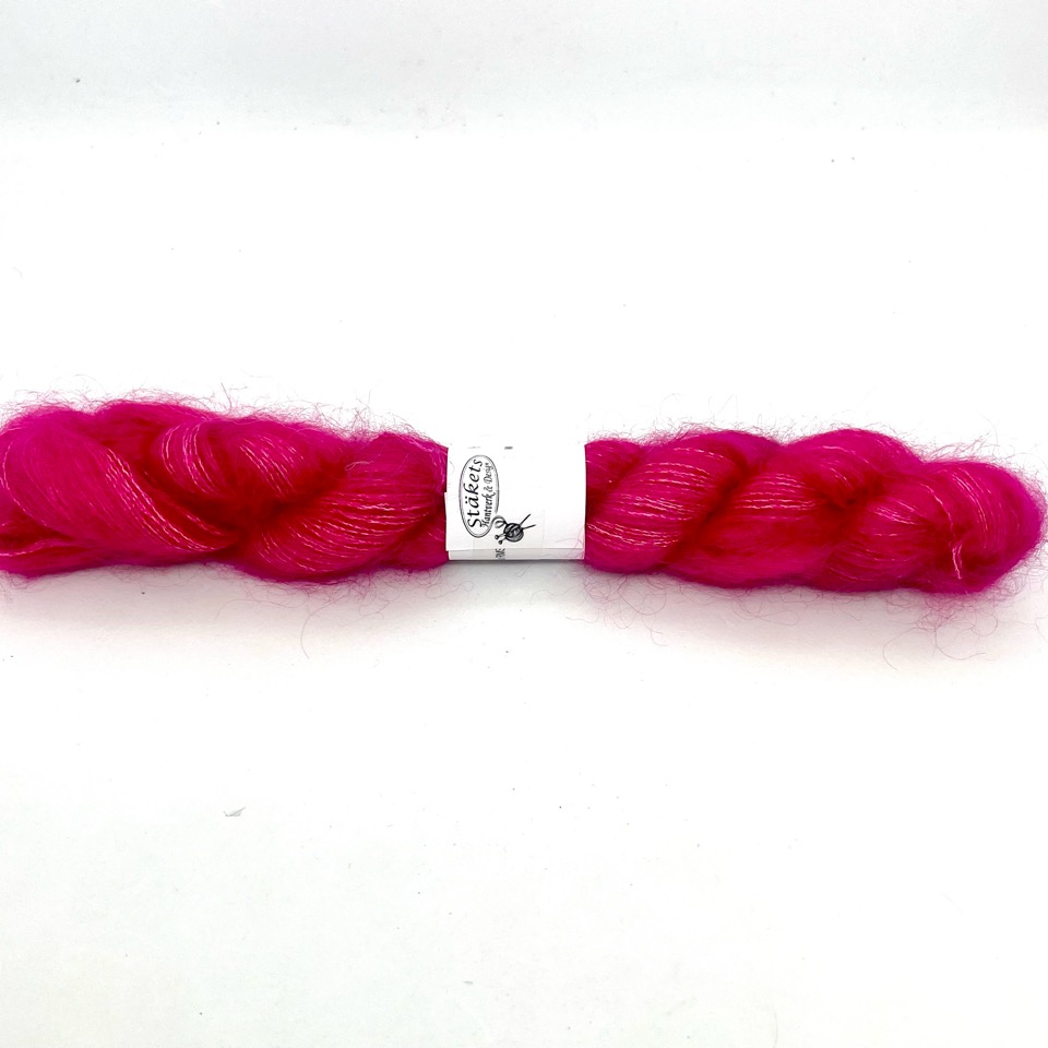 Handfärgad Kidsilk  Cerise - 3