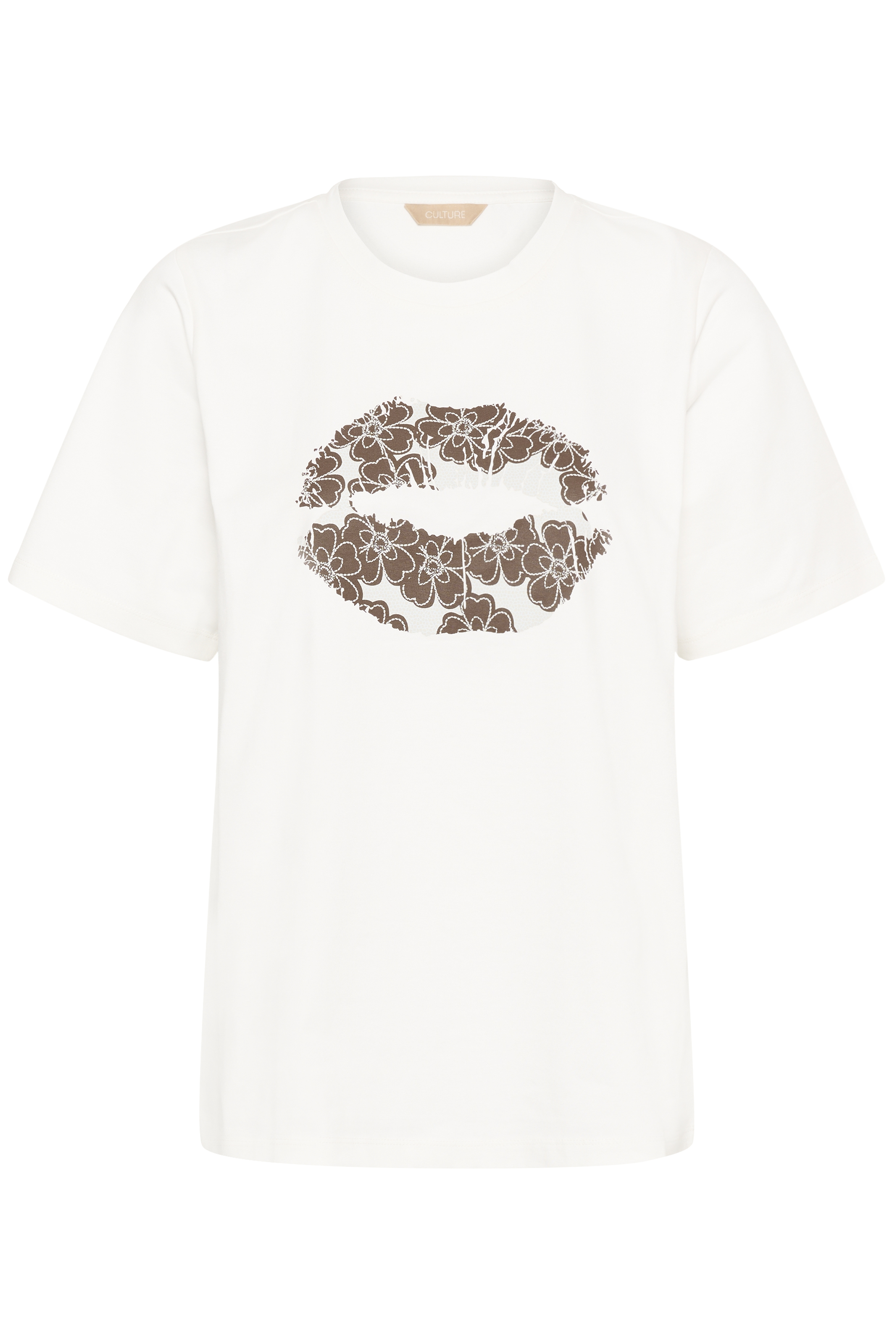 CUcimo T-shirt Spring Gardenia Vit T-Shirt med pussmun
