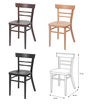 Restaurangstol i bokträ Epic