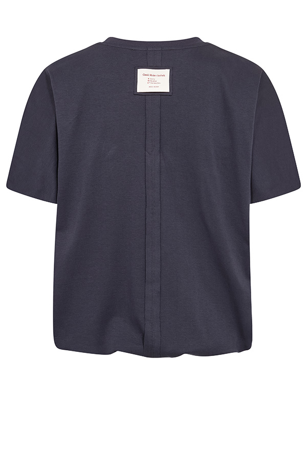 Mos Mosh - MMElli O-SS Balloon Tee Salute Navy - 5