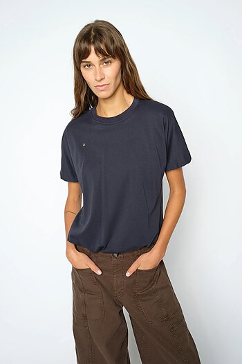 Mos Mosh - MMElli O-SS Balloon Tee Salute Navy