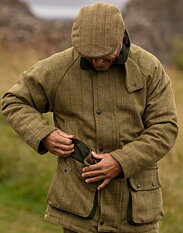 NU !!   50% RABATT*****  Engelsk Tweed - Derby Tweed Shooting Jacket - LIGHT SAGE