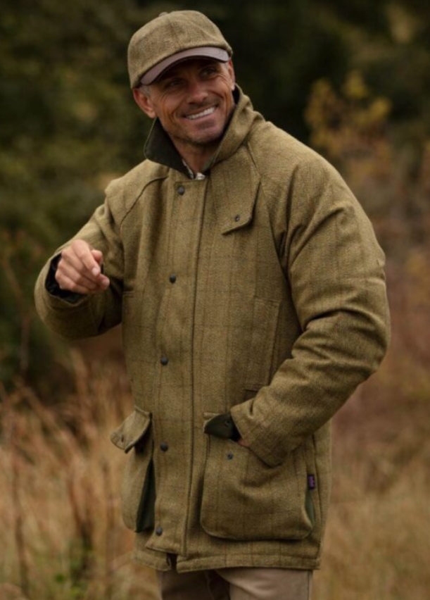 NU !!   50% RABATT*****  Engelsk Tweed - Derby Tweed Shooting Jacket - LIGHT SAGE - 2
