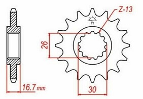 Drivpaket Drev och Kedja  Honda Motorcyklar - 3