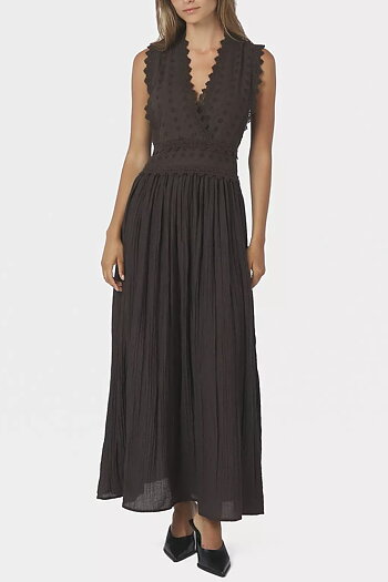 Neo Noir - Arista Lace Dress Dark Brown