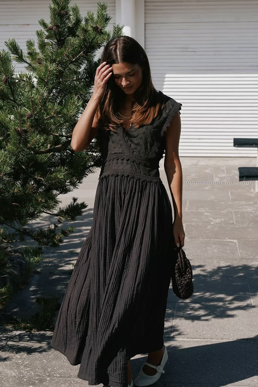 Neo Noir - Arista Lace Dress Dark Brown - 8
