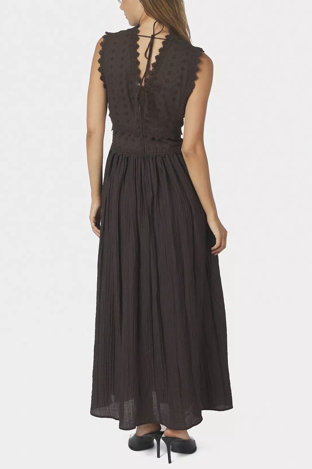 Neo Noir - Arista Lace Dress Dark Brown - 2