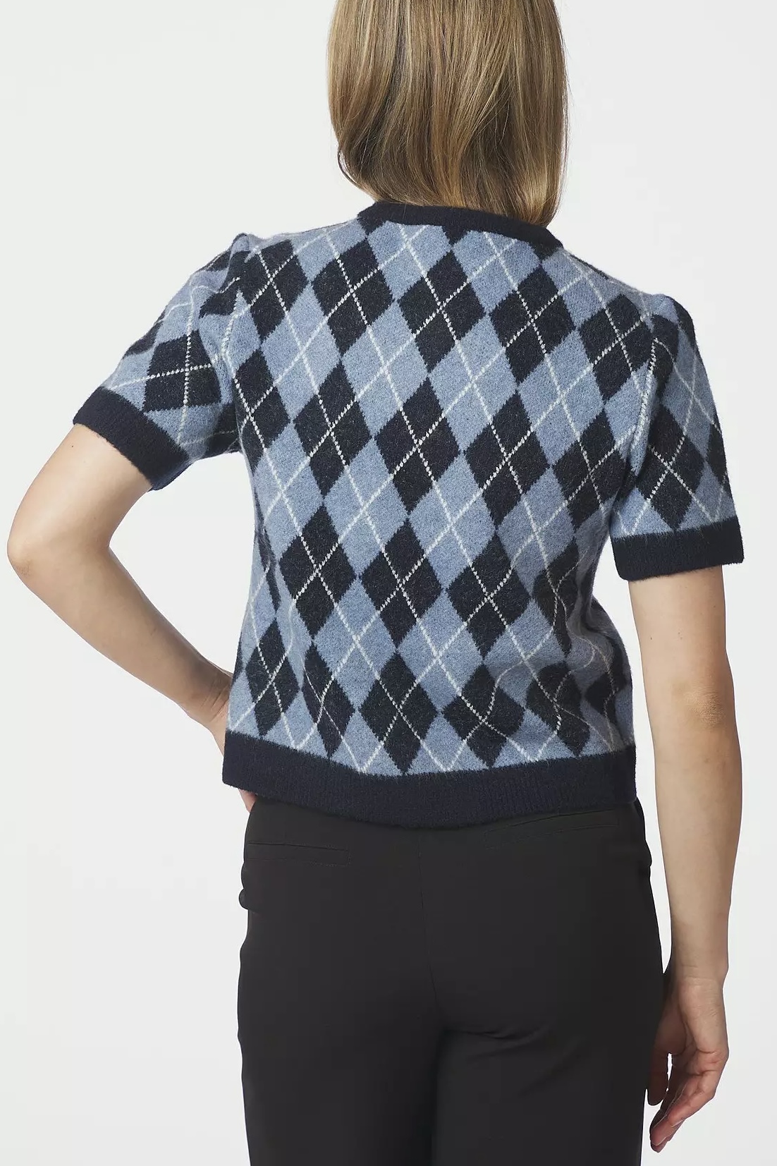 Neo Noir - Allestar Check Knit Cardigan Navy - 2